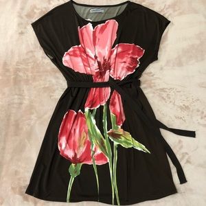 Floral Tie Waist Dress